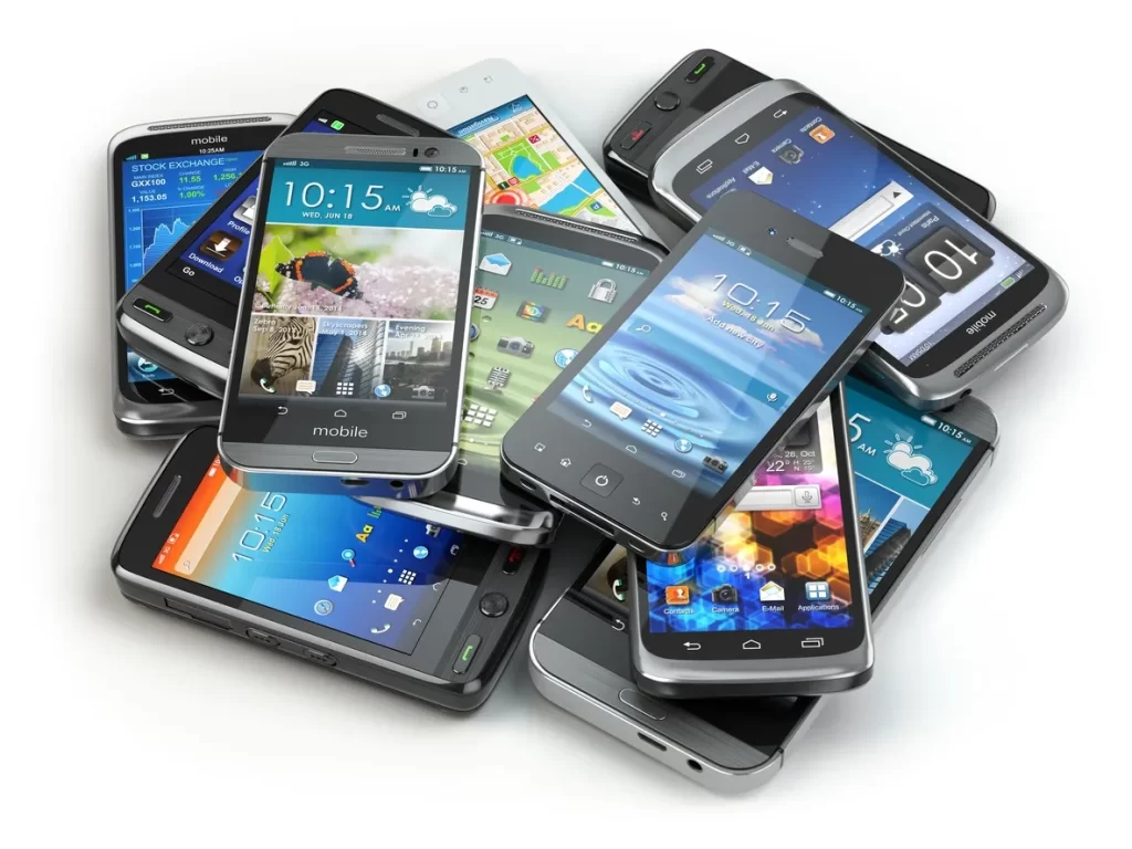 Wellness Advice - phones in a pile